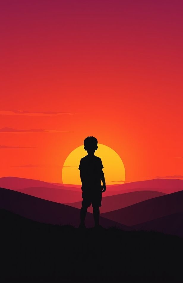 Shadow Boy Sunset Wallpaper