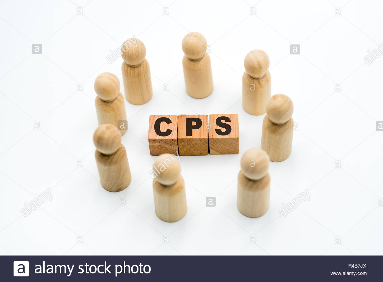 Wooden Figures As Business Team In Circle Around Acronym Cps Cost
