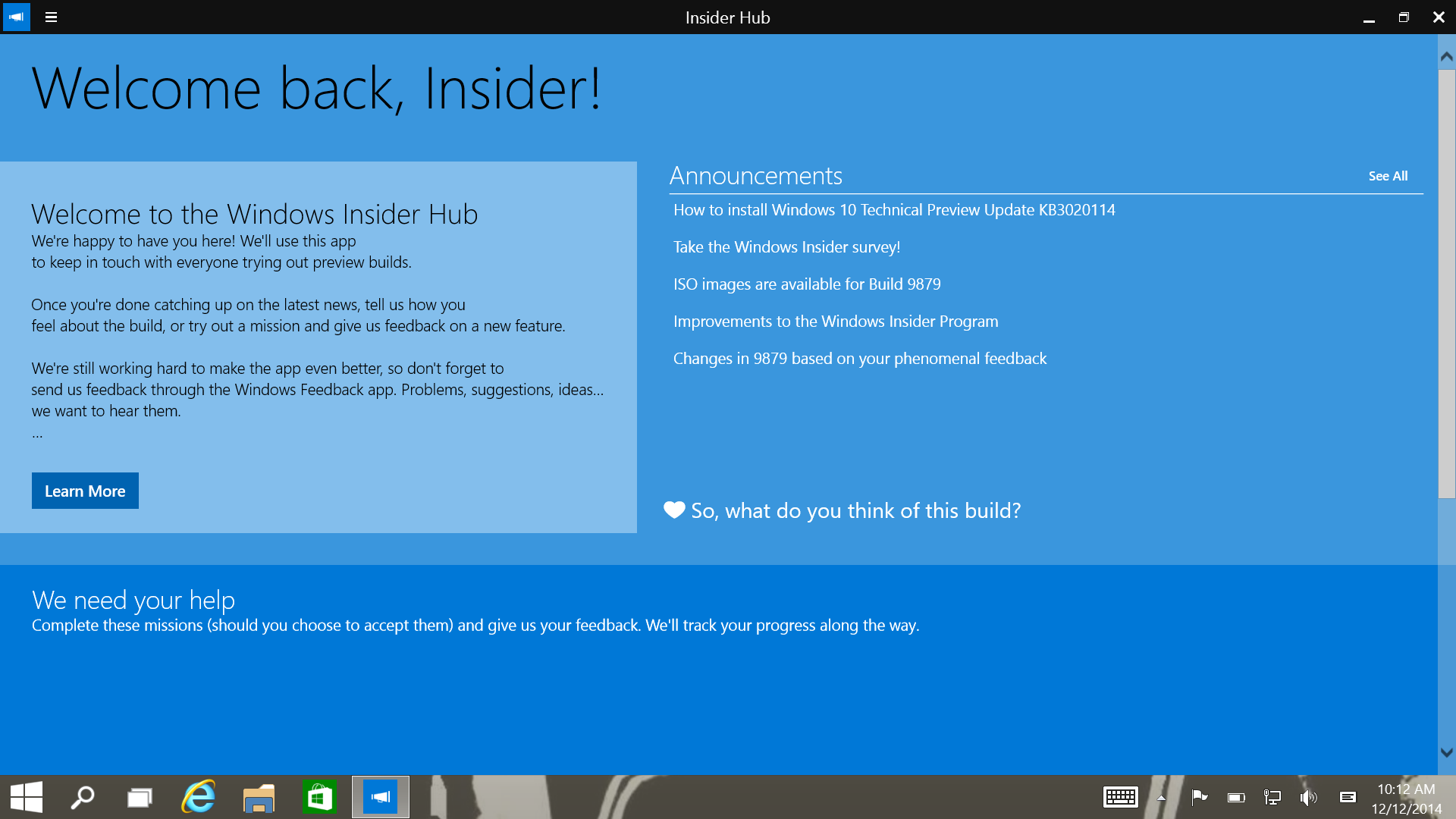 Insider Hub App For Windows Tp Content From