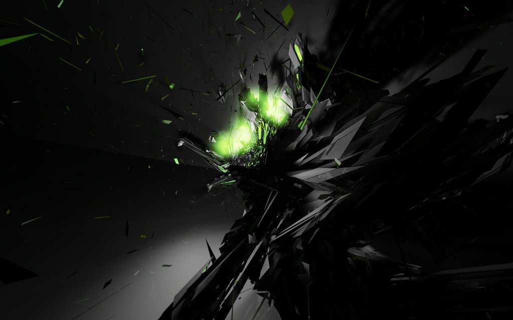 Black And Neon Green Wallpaper By Theonlydragonfox