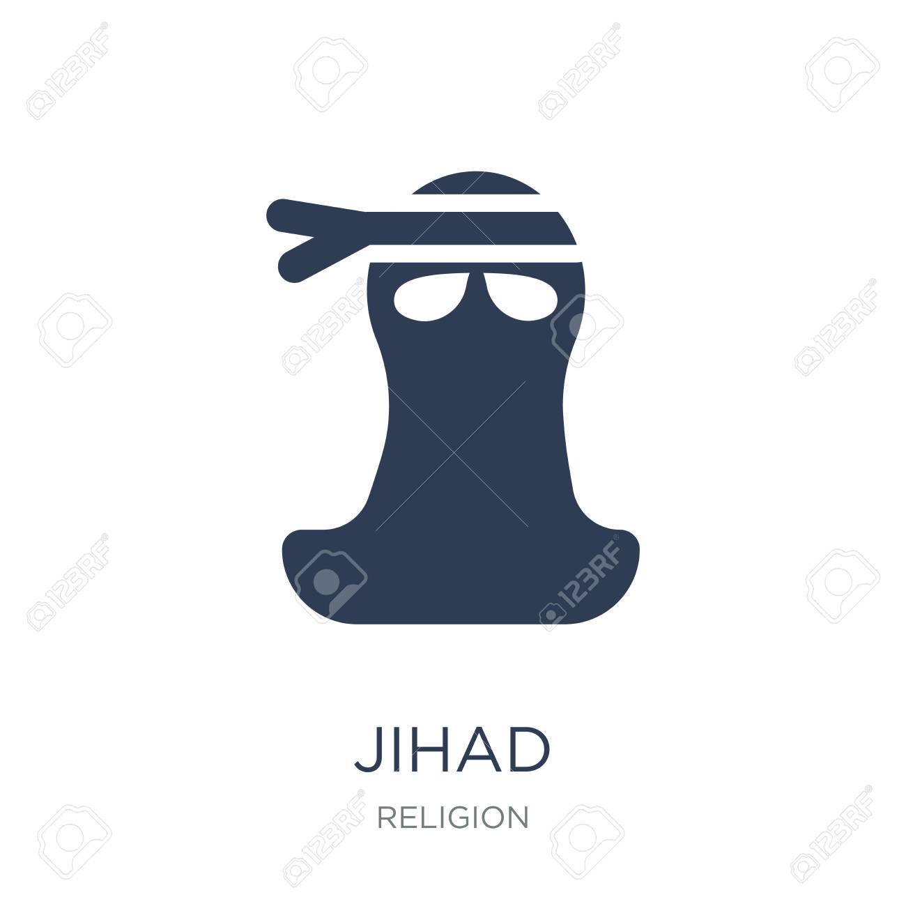 Jihad Icon Trendy Flat Vector On White Background