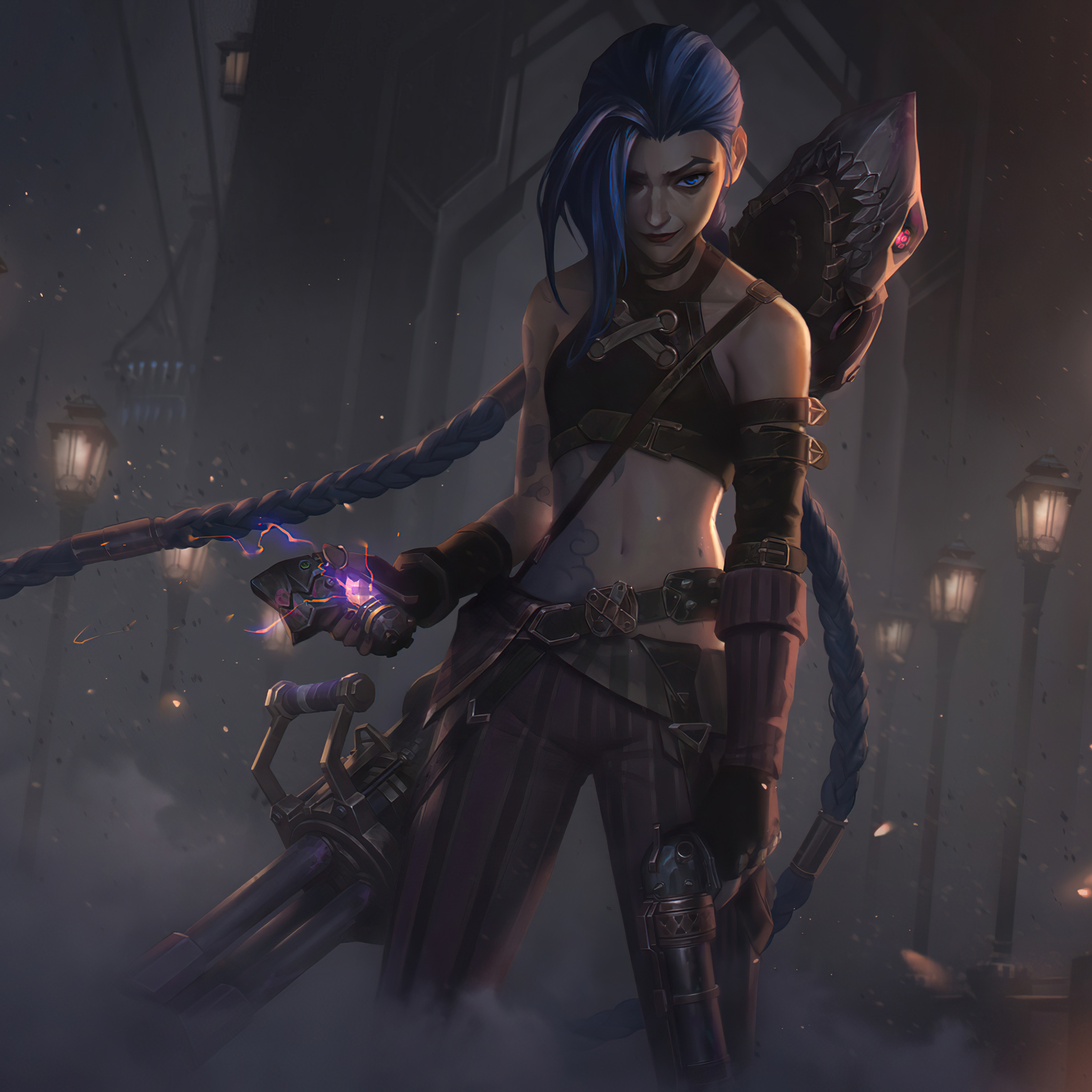 Arcane Jinx Splash Art 4k iPad Pro Retina Display HD Wallpaper Image