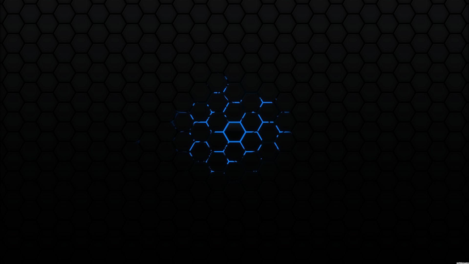 Black Hexagon Background Wallpaper