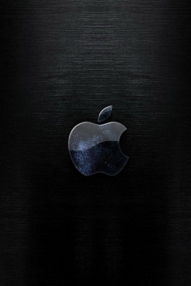 Dark 3d Apple Logo Wallpaper iPhone