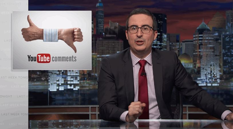 John Oliver Hilariously Reading Insulting Ments
