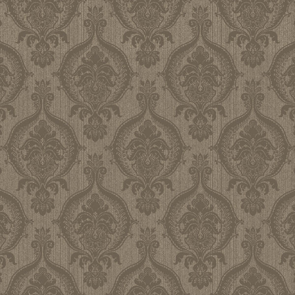 Brown And Dark Weave Damask Wallpaper Wall Sticker Outlet