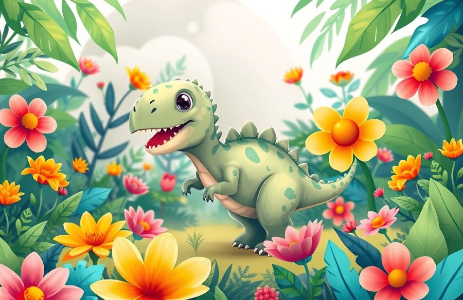 Cute Dinosaur Background