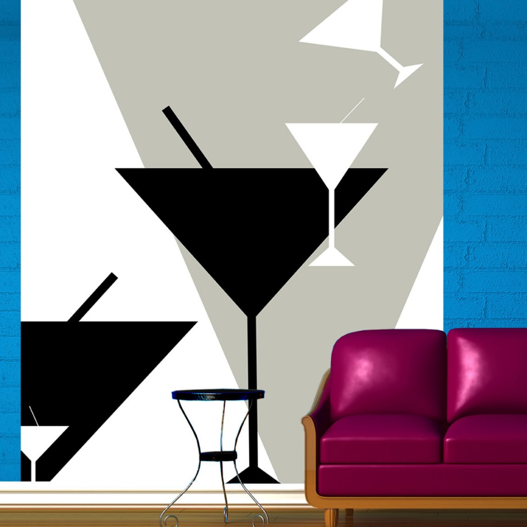 Art Deco Mural Shaken Not Stirred Wallpaper Manhattan Bar