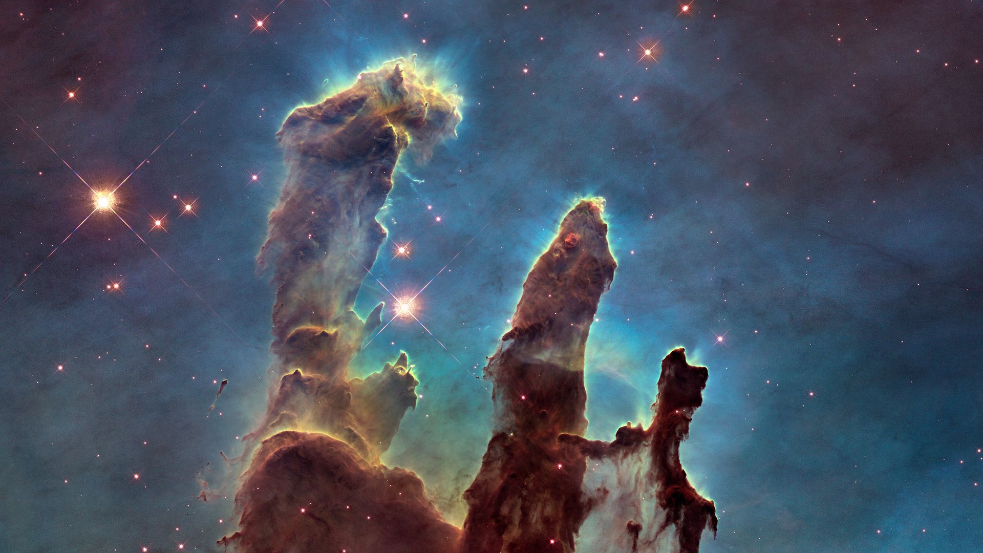 Pillars Of Creation Space Stars Nebula HD Wallpaper Stream