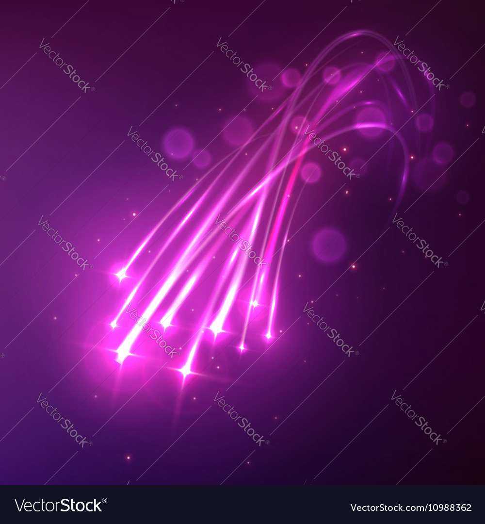 Shooting Stars Background With Twinkling Trails Vector Image