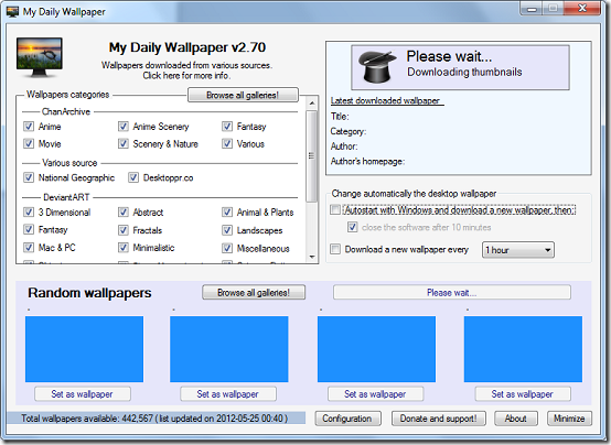 Free download Automatic Wallpaper Changer Software My Daily Wallpaper