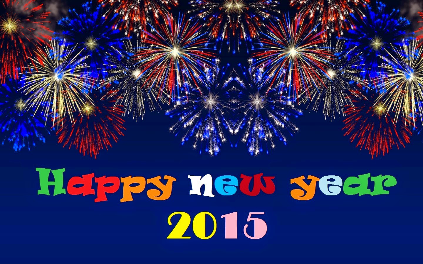 Happy New Year Winth Beautiful Fireworks Wallpaper With