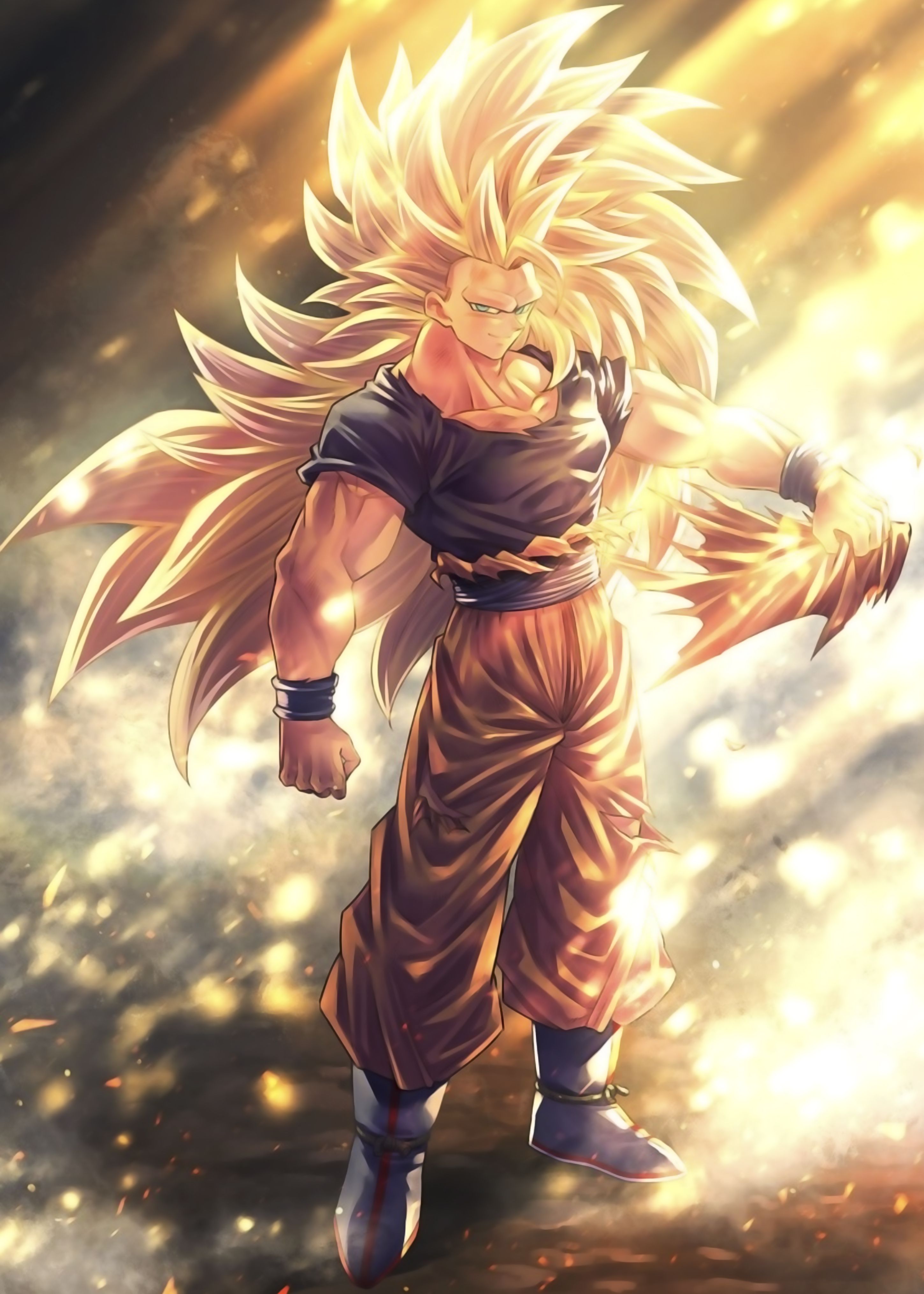 Goku Super Saiyan 3, dokkan battle, HD phone wallpaper