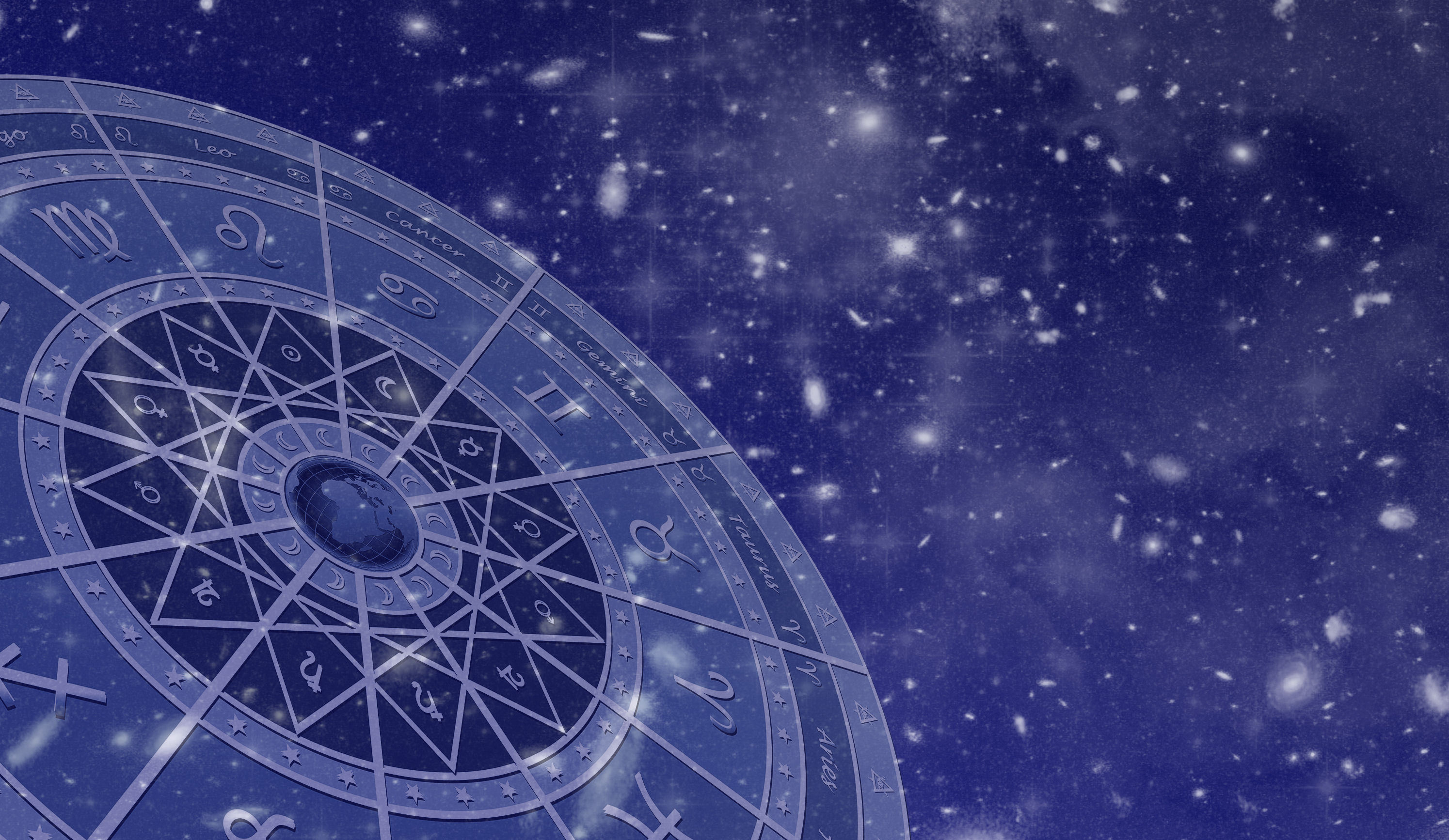 Signs Of The Zodiac On A Blue Background Wallpaper And Image