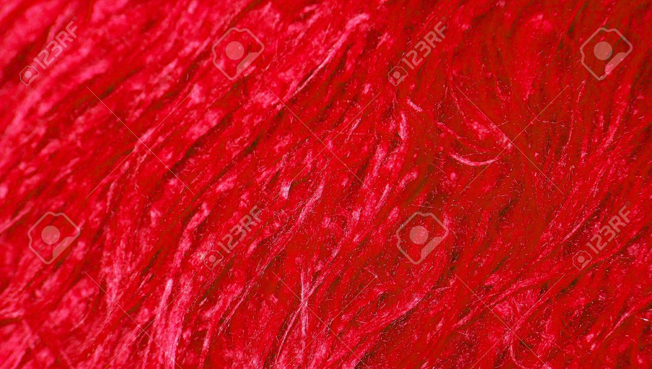 Vermillion Red Hairy Warm Texture Background Stock Photo Picture