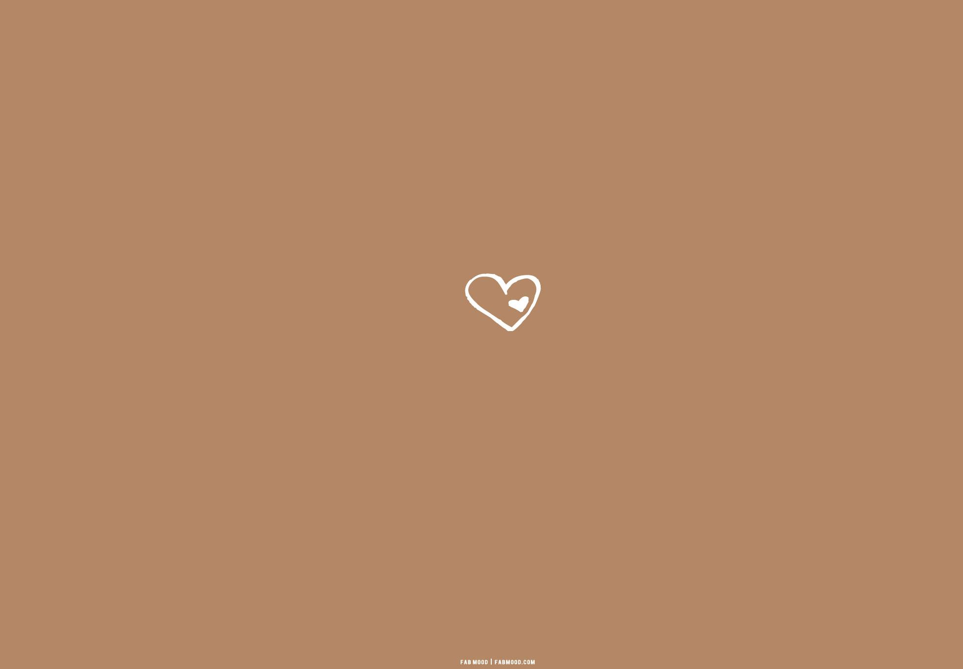 Brown Aesthetic Wallpaper For Laptop Heart On Fab