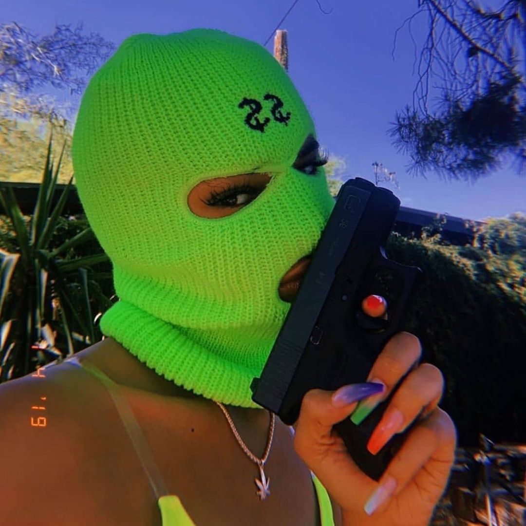 Gangsta Ski Mask Aesthetic Girl With Wallpap Wallpaper