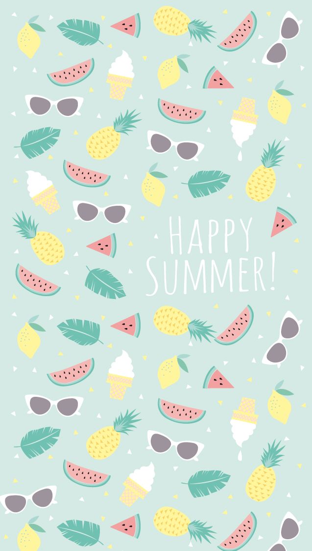 Happy Summer Fruits iPhone Wallpaper PanPins Fond dcran 637x1122