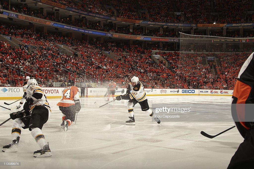 Boston Bruins Milan Lucic In Action Vs Philadelphia Flyers At