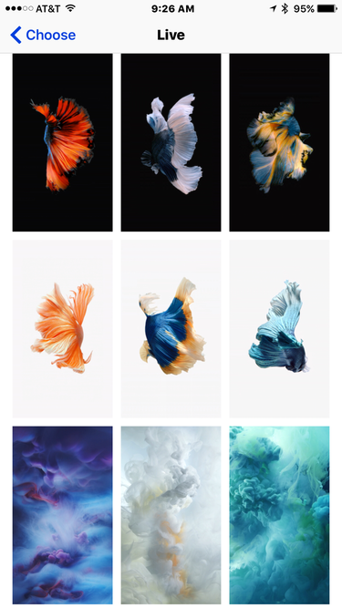 Wallpapers provided by Apple for the new iPhone 6S and 6S Plus move 375x667