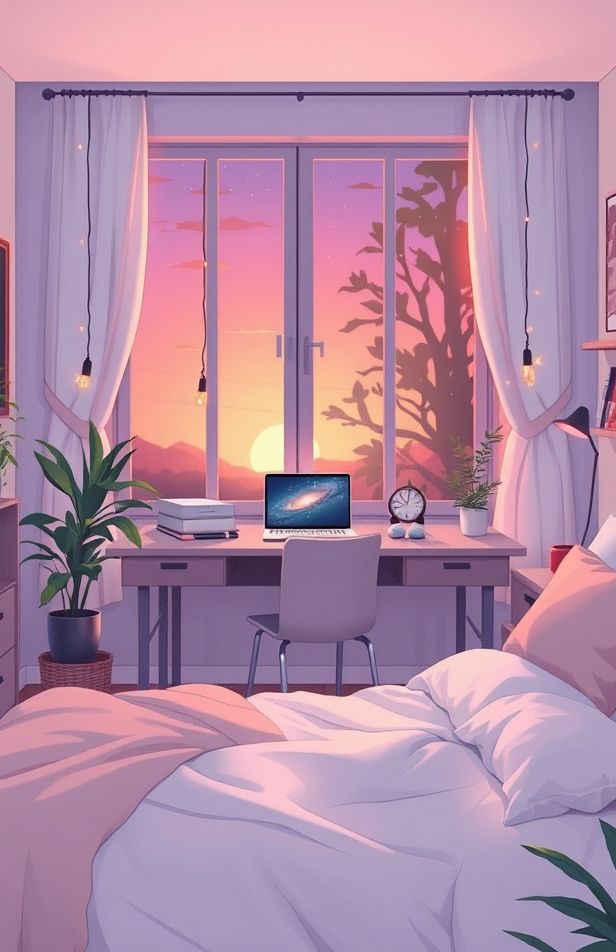 Lofi Anime Aesthetic iPad Wallpaper