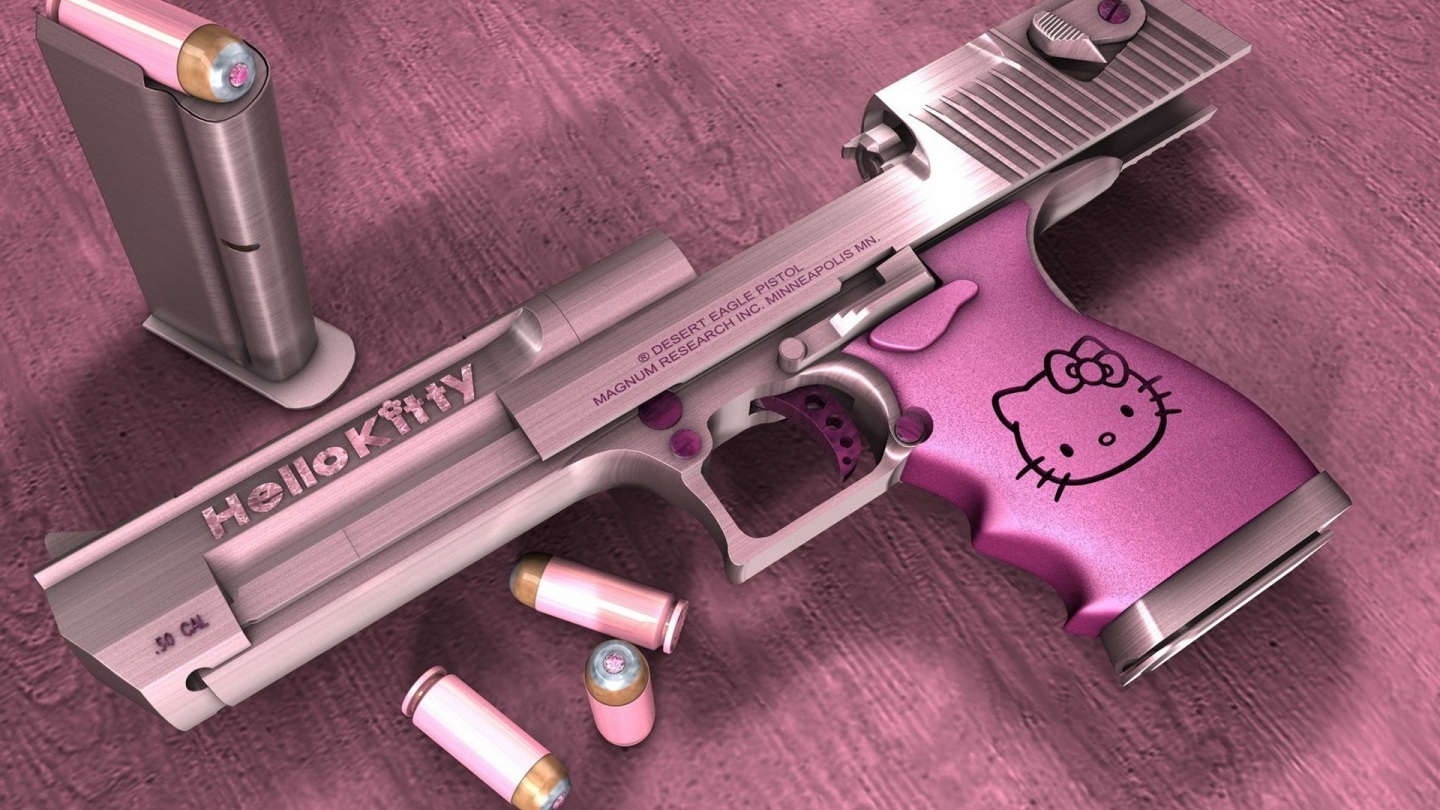 Hello Kitty Gun Wallpaper HD Funny Cell Phone For