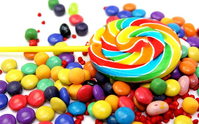 Colours And Designs Colorful Candies Lollipop Wallpaper