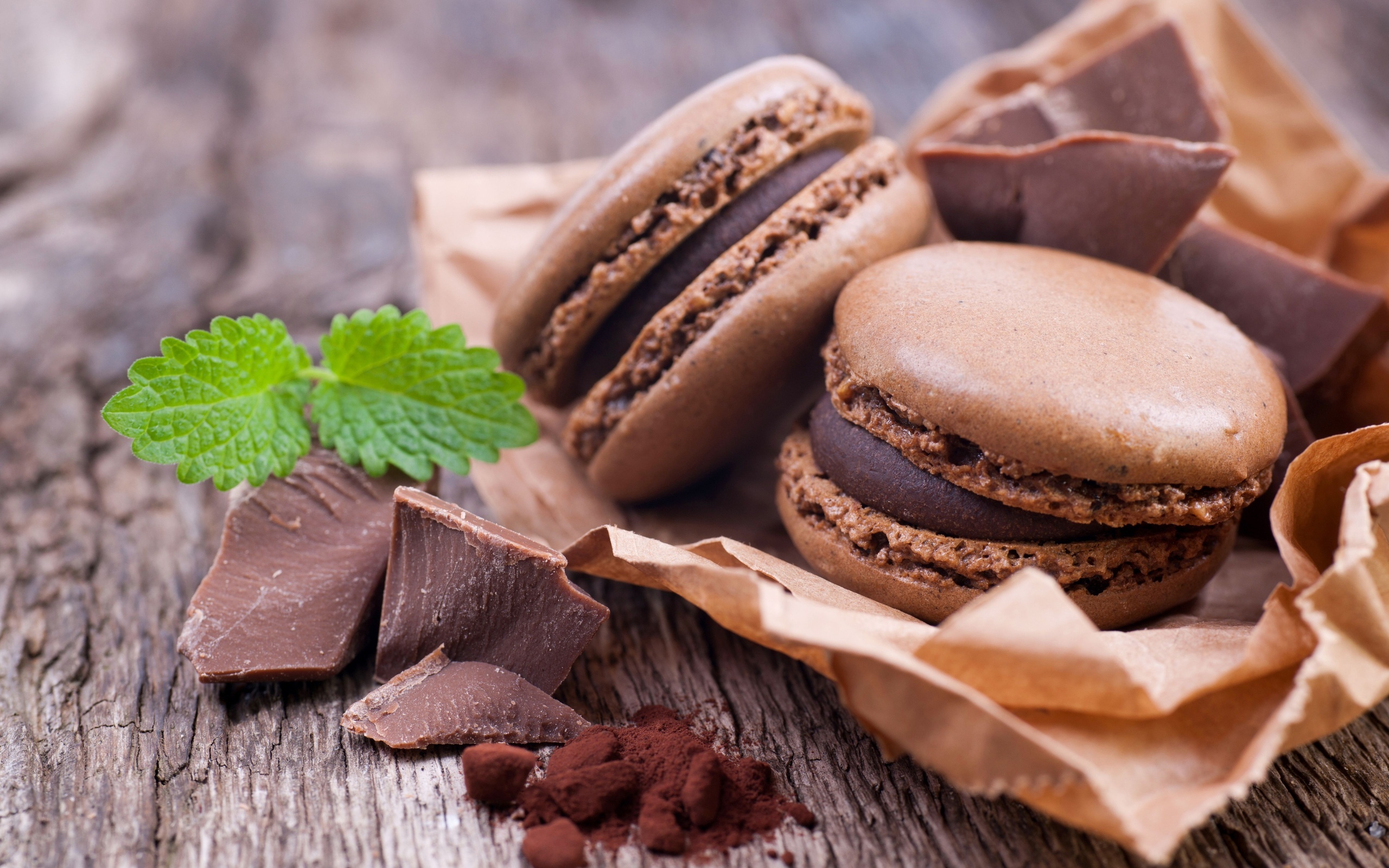 Chocolate Macarons Wallpaper High Definition Quality