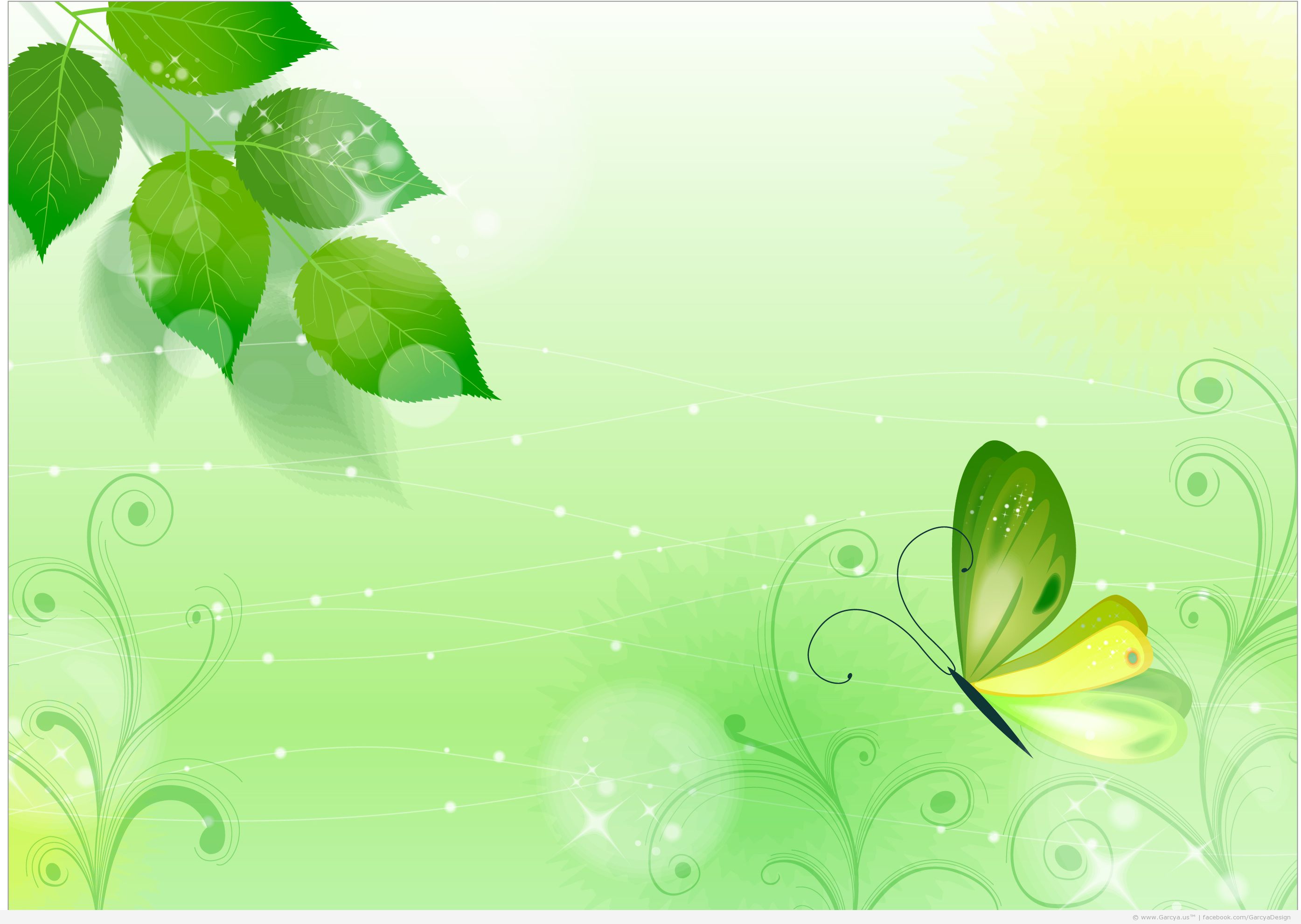 Really Green Abstract Background Web Design