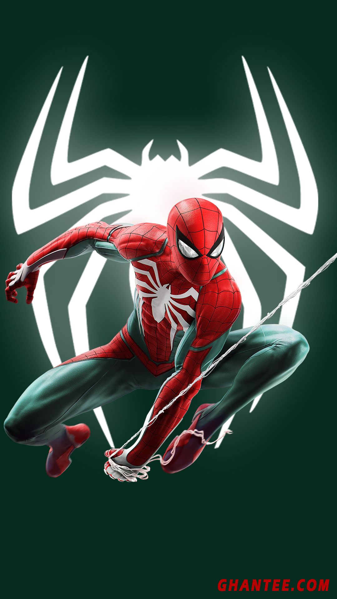 Spider Man Wallpaper HD For Phone Green Bg Full Spiderman