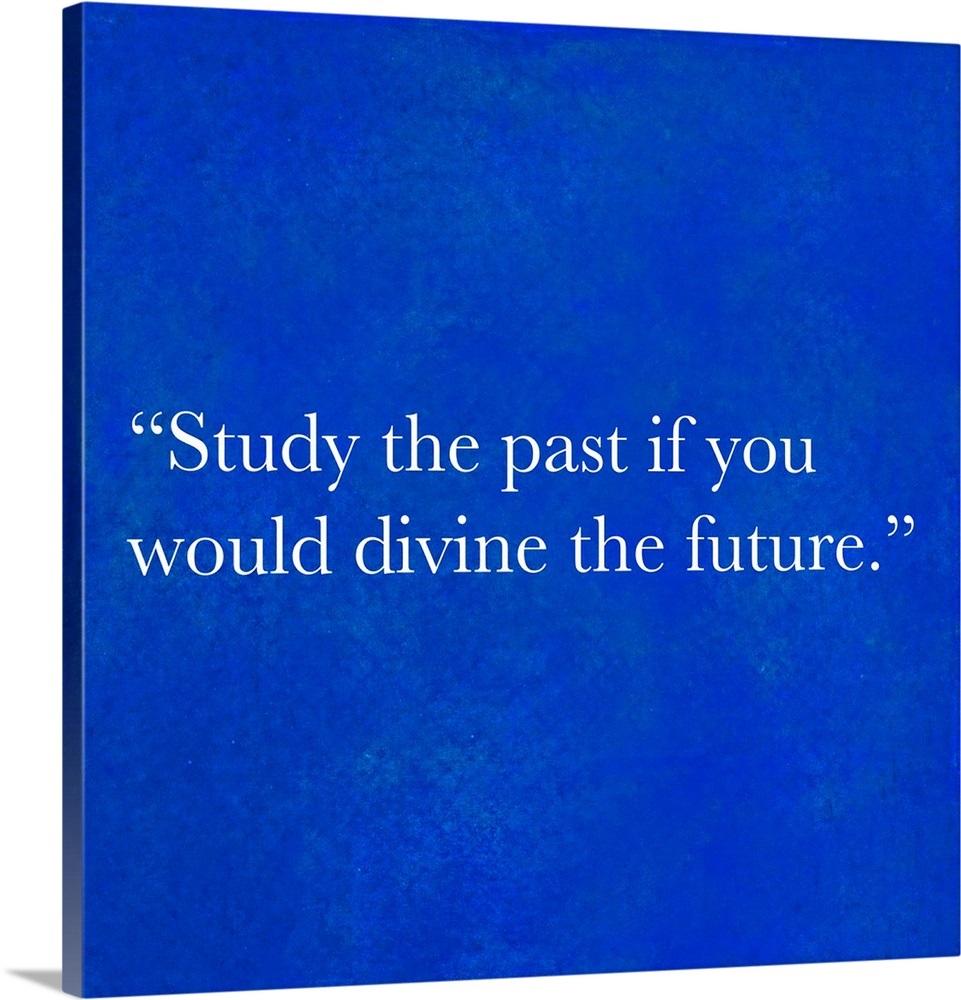 Inspirational Quote By Confucius On Blue Background Wall Art