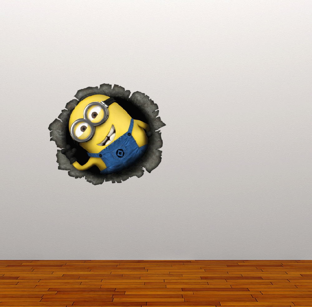 Despicable Me Wall Sticker Decal Mural Minion Bedroom Pixar Disney
