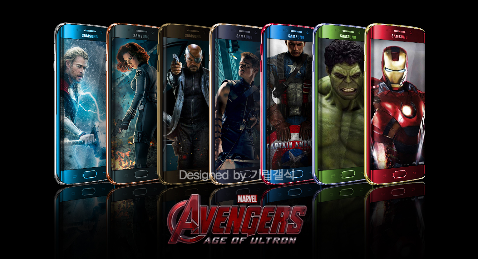 Avengers themed accessories for the Galaxy S6 and the Galaxy S6 edge