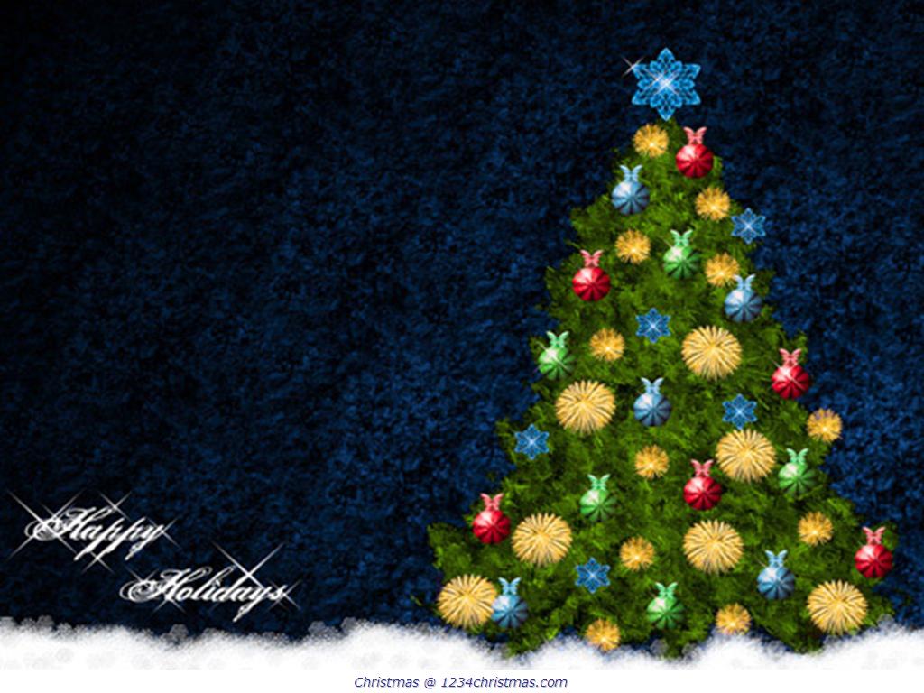Christmas Tree Background Wallpaper Colorful