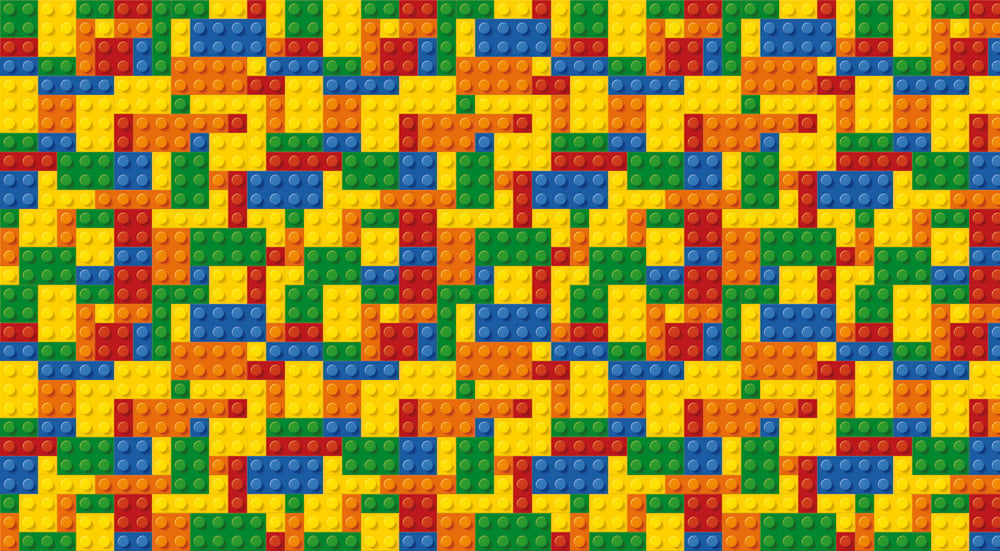 Lego Style Building Bricks Wall Mural Ohpopsi Wallpaper