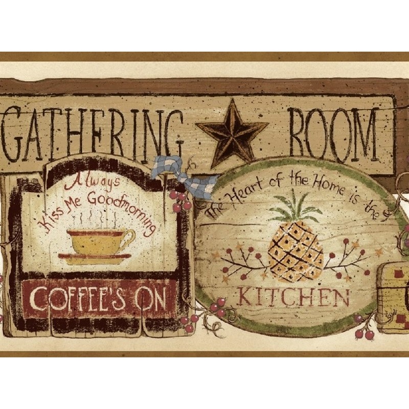 Free Download Wallpaper Border Country Gathering Room Signs