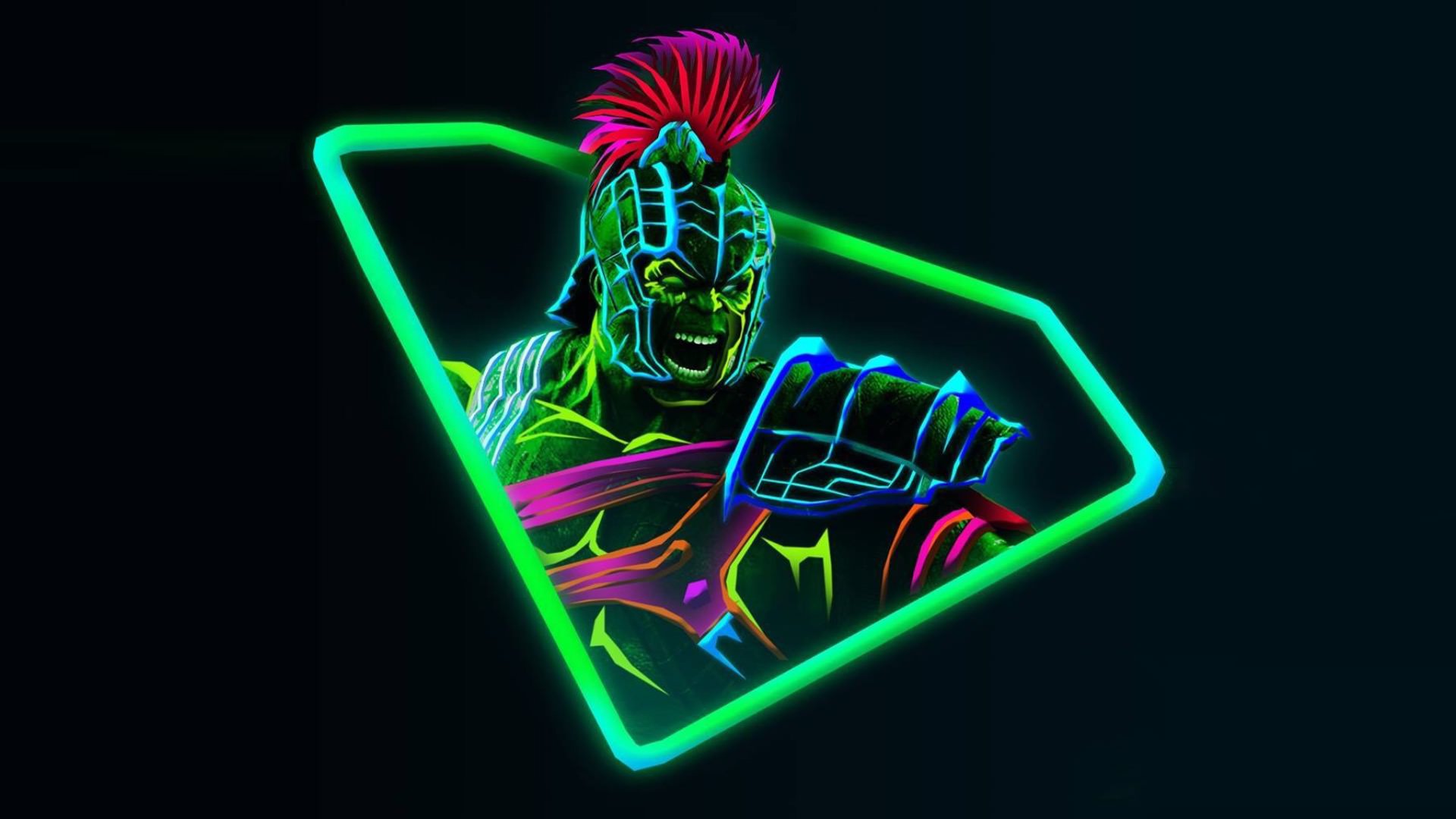 Neon Avengers Desktop Wallpaper Based On Artwork By