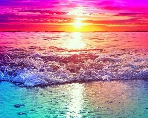 86+] Sunset Ocean Rainbow Wallpapers - WallpaperSafari