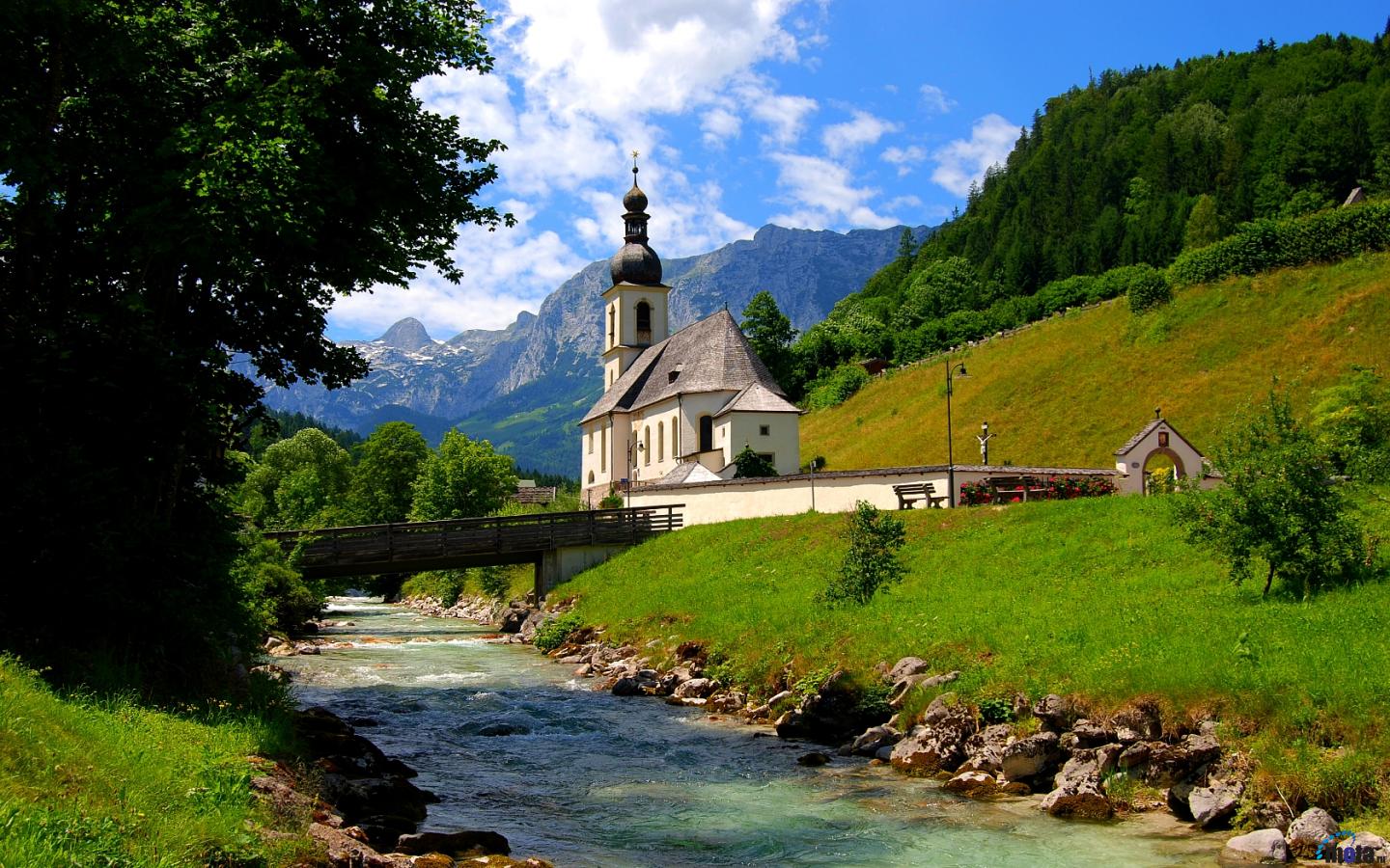 Download Wallpaper Ramsau bei Berchtesgaden Bavarian Alps 1440 x 900