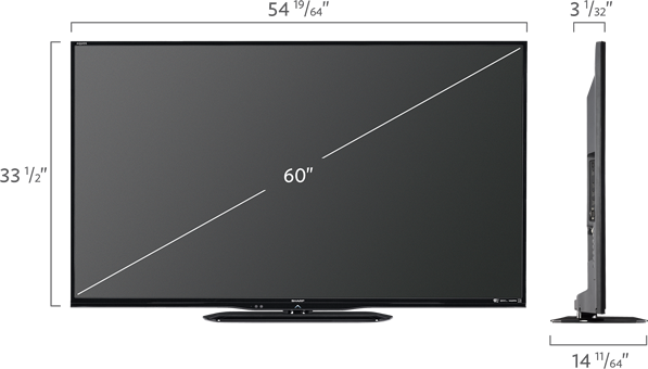 Details About Sharp Aquos Lc 60c6500 1080p HD Led Lcd Inter Tv