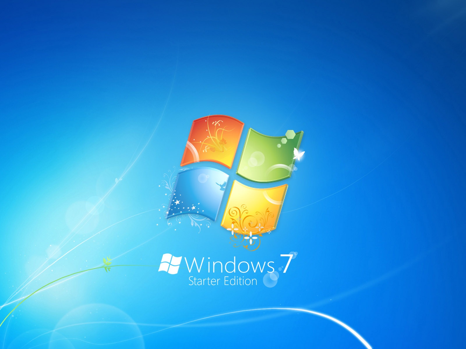 Wallpaper Windows7 Theme Blue Background Logo HD Picture