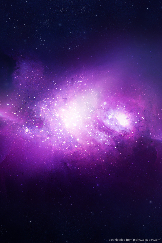 Purple Space iPhone Wallpaper For