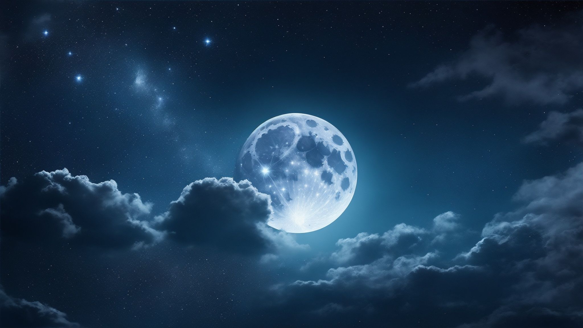 Galaxy Moon Wallpaper Desktop