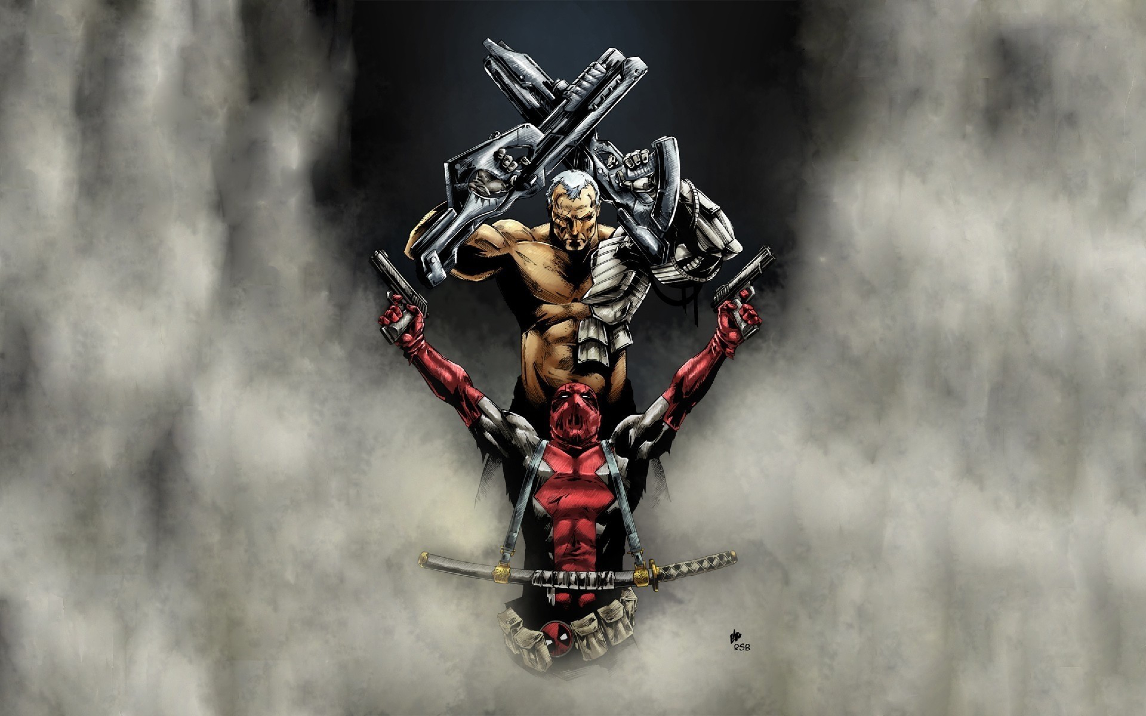Wallpaper 3840x2400 Deadpool Weapon Cable Spiderman Superheroes 3840x2400