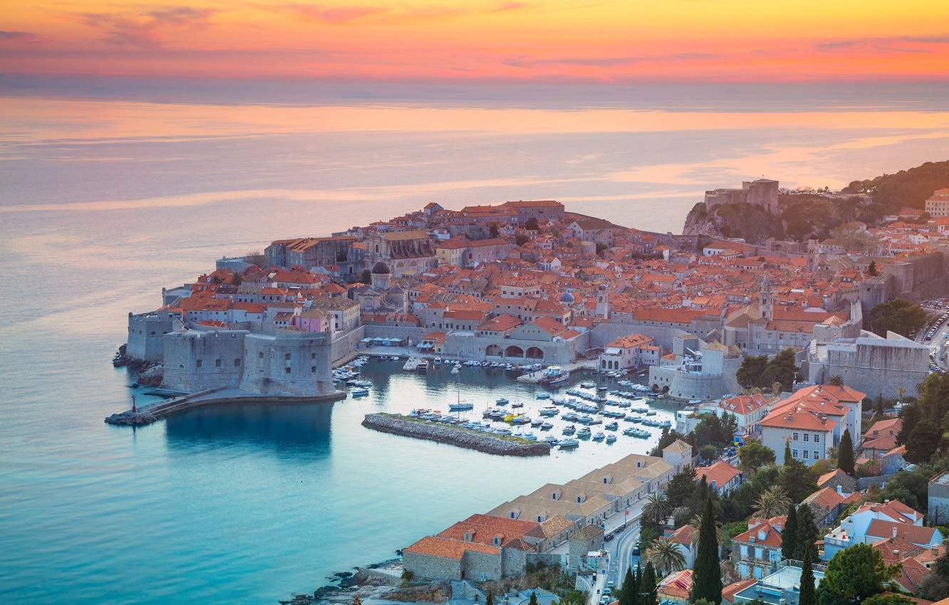 Wallpaper Sea Landscape Home Glow Croatia Dubrovnik Image