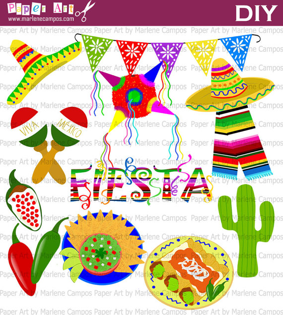 Mexican Fiesta Wallpaper Clip Art Item