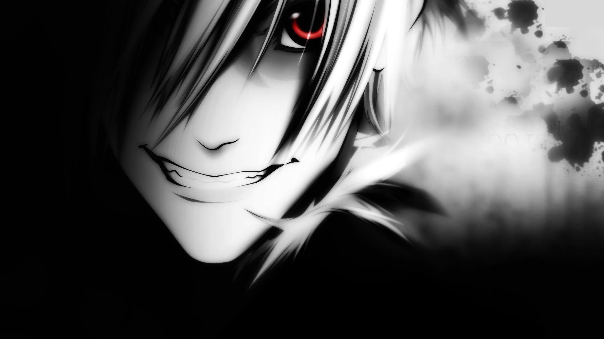 Black and white anime wallpaper for desktop PC by kawaiig0th3 on DeviantArt