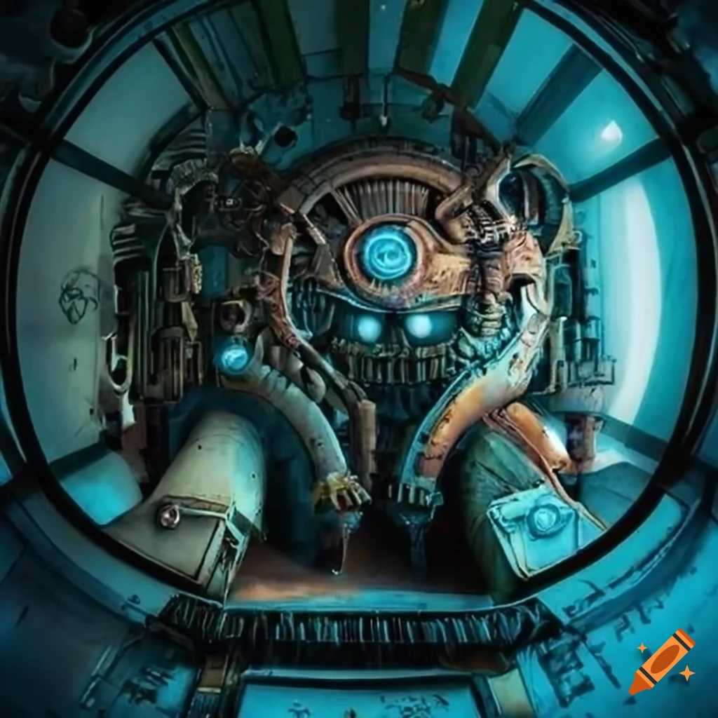 🔥 Free download Large mechanical dieselpunk eye mounted to the ceiling ...