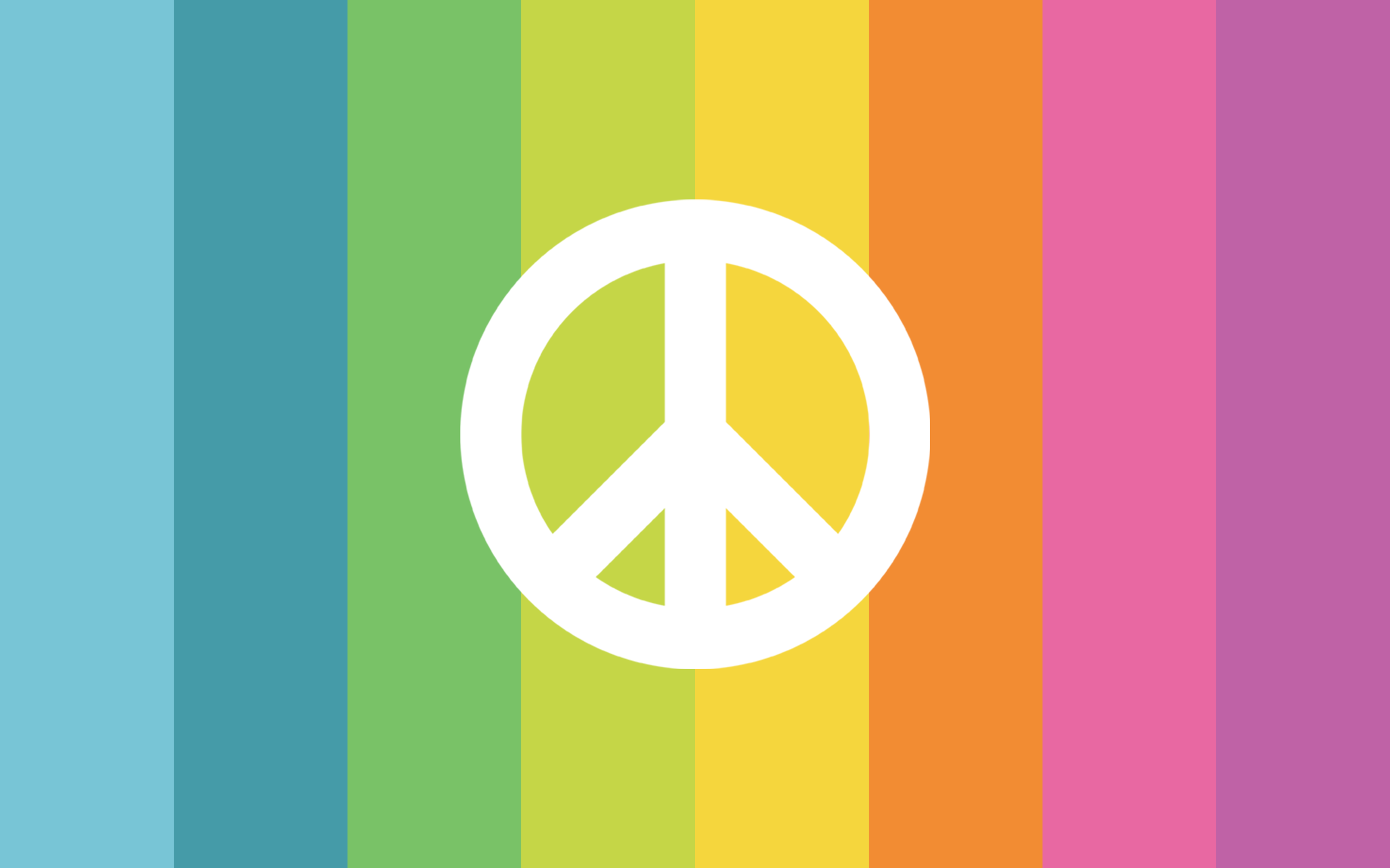 Wallpaper For Neon Colored Peace Sign