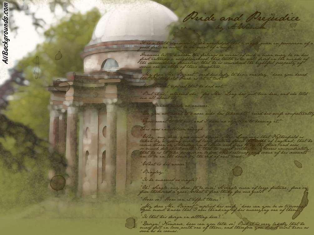 Pride And Prejudice Background Myspace